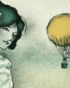 Vladimír Suchánek – Sedící žena s balónem | originální litografie